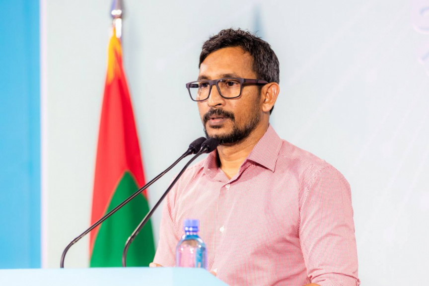 ޕީއެންސީގެ ޕީޖީ ލީޑަރު އިބްރާހިމް ފަލާހު/ފޮޓޯ:ސަން އޮންލައިން/މޫސާ ނަދީމް