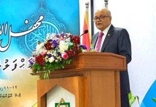 ކީރިތި ޤުރްއާނާބެހޭ މަޙްފިލުގައި ރައީސް މައުމޫން ވާހަކަފުޅު ދައްކަވަނީ