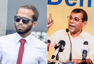 ކްރިމިނަލް ކޯޓުގެ ކުރީގެ އިސްގާޒީ އަހުމަދު ހައިލަމް . އަދި މަޖިލީހުގެ ރައީސް ރައީސް ނަޝީދު: ފައިލް ފޮޓޯ