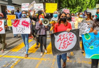 މިއަދު ކުރިޔަށް ގެންދިޔަ ޖާގައެއް ނެތް އިހުތިޖާޖުގެ ތެރެއިން: ފޮޓޯ: ޓްވިޓާރ