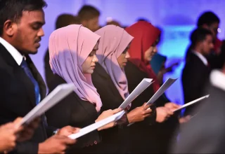 ވަކީލުންތަކެއް ވަކީލުކަމުގެ ހުވާ ކުރައްވަނީ: - ފޮޓޯ: މިހާރު