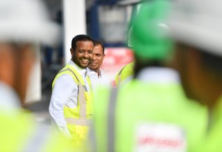 ކޮންސްޓްރަކްޝަން މިނިސްޓަރު ޑރ. އަބްދުﷲ މުއްތަލިބު/ ފޮޓޯ: ރައީސް އޮފީސް