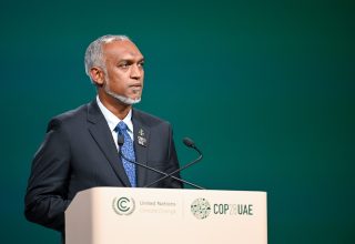 ކޮޕް28 ސަމިޓުގައި ރައީސް ވާހަކަފުޅު ދައްކަވަނީ- ފޮޓޯ: ރައީސް އޮފީސް