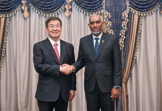 ސީ.ޕީ.ޕީ.ސީ.ސީގެ 14 ވަނަ ނެޝަނަލް ކޮމިޓީގެ ވައިސް ޗެއާރމަން، ރައީސުލްޖުމްހޫރިއްޔާގެ އަރިހަށް އިޙުތިރާމުގެ ޒިޔާރަތެއް ކުރެއްވުން.