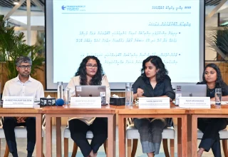 ޓްރާންސްޕޭރެންސީ މޯލްޑިވްސް އިން ބޭއްވި ޕްރެސް ކޮންފަރެންސެއްގައި/ފޮޓޯ: މިހާރު/މޫސާ ފަޔާޒް