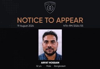 ބުޅާ މަރައިގެން އޭގެ މަހުން ކާނާ ތައްޔާރުކުރާ ކަމަށް ތުހުމަތު ކުރާ ބިދޭސީ މީހާ.-- ފޮޓޯ: އިމިގްރޭޝަން