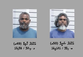 ވައްކަމުގެ ތުހުމަތުގައި މީހެއްގެ ގައިގާ ތަޅައި އަނިޔާކުރި މައްސަލައިގައި ހައްޔަރުކުރި ދެ މީހުން/ ފޮޓޯ: ފުލުހުން
