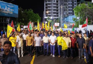 އެމްޑީޕީގެ ޖޮބް ބުރާސްފަތި އެއްވުމުގައި އެމްޑީޕީގެ ލީޑަރުން -- ފޮޓޯ: އެމްޑީޕީ