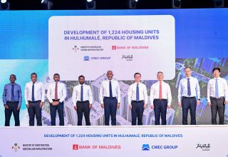 ބީއެމްއެލް އެފޯޑަބަލް ހައުސިންގ މަޝްރޫޢުގެ 1224 ޔުނިޓުގެ މަސައްކަތް ފެށުން/ ފޮޓޯ: ރައީސް އޮފީސް