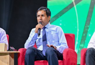 އިކޮނޮމިކް މިނިސްޓަރު މުހައްމަދު ސައީދު އަހާ ފޯރަމް ބައްދަލުވުމުގައި ވާހަކަފުޅު ދައްކަވަނީ/ ފޮޓޯ: ރައީސް އޮފީސް