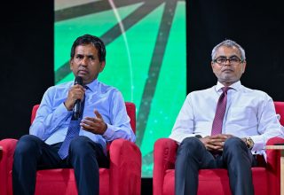 އިކޮނޮމިކް މިނިސްޓަރު މުހައްމަދު ސައީދު އަހާ ފޯރަމް ބައްދަލުވުމުގައި ވާހަކަފުޅު ދައްކަވަނީ/ ފޮޓޯ: ރައީސް އޮފީސް