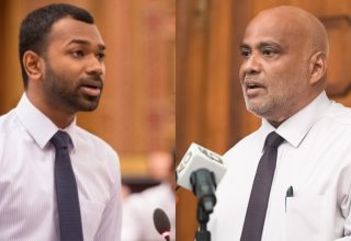 މެމްބަރު މީކާއިލް އަދި މިނިސްޓަރު ހައިދަރު: ފޮޓޯ/ ފައިލްފޮޓޯ