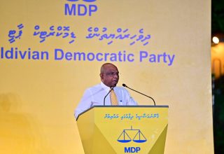 އެމްޑީޕީގެ ރައީސް އަބްދުﷲ ޝާހިދު: ފޮޓޯ/ އެމްޑީޕީ