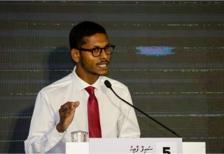 މާލޭގެ މޭޔަރުކަމަށް ވާދަކުރާ ކެންޑިޑޭޓު ސައިފް ފާތިހު/ ފޮޓޯ: ސަންގު