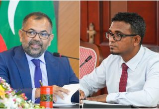 ފޮރިން މިނިސްޓަރ މޫސާ ޒަމީރުއާއި، އެމްއެމްއޭގެ ގަވަނަރ މުހައްމަދު މުނައްވަރު