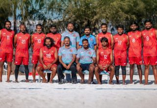 ރާއްޖޭގެ ބީޗް ހޭންޑްބޯލް ގައުމީ ޓީމު: ފޮޓޯ/ ރައީސް އޮފީސް