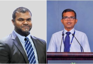 ސްޓެލްކޯގެ މެނޭޖިން ޑިރެކްޓަރު ހުސައިން ފަހުމީ ވަކިކޮށް، އެ މަގާމަށް މިފްކޯގެ ކުރީގެ ސީއީއޯ ހުސައިން ޝަމާހް އައްޔަނު ކުރުން/ ފޮޓޯ: ފައިލް