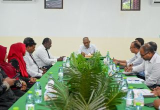 ރަސްމާދޫ ކައުންސިލާއިއެކު ކުރިއަށް ގެންދިޔަ ބައްދަލުވުމުގެ ތެރެއިން: ފޮޓޯ/ ރައީސް އޮފީސް