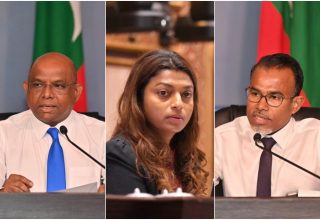މަޖިލީހުގެ ނައިބު ރައީސް އީވާ، ފޮރިން މިނިސްޓަރު އަބްދުﷲ ޝާހިދު އަދި ބަންޑާރަ ނައިބު އިބްރާހިމް ރިފްއަތު