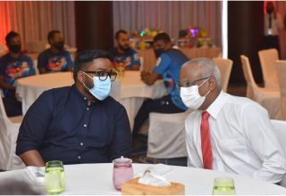 ރައީސް އިބްރާހިމް މުހައްމަދު ސޯލިހާއި، އެފްއޭއެމްގެ ރައީސް ބައްސާމް/ ފޮޓޯ: ރައީސް އޮފީސް