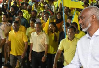 އެމްޑީޕީގެ މުޒާހަރާ، ރައީސް ޑރ މުހައްމަދު މުއިއްޒު: ފޮޓޯ/ ސަންގު