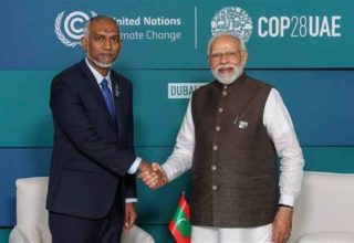 ރައީސް މުއިއްޒު އާއި ބޮޑުވަޒީރު މޯދީ: ފޮޓޯ/ ސޯޝަލްމީޑިއާ