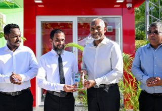 ވ. ފުލިދޫ  ބޭންކް އޮފް މޯލްޑިވްސްގެ އޭޓީއެމްގެ ޚިދުމަތް ފެށުން/ ފޮޓޯ: ރައީސް އޮފީސް