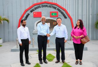 ރައީސުލްޖުމްހޫރިއްޔާ ސިނަމާލެ ބްރިޖު ސަރަހައްދަށް ވަޑައިގަތުން/ ފޮޓޯ: ރައީސް އޮފީސް