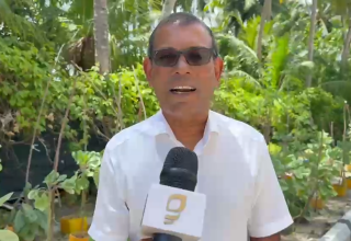 ރައީސް ނަޝީދް ދ.ކުޑަހުވަދޫގައި ސަންގު ޓީވީއަށް ދިން ޚާއްސް  --- ފޮޓޯ: ސަންގު ޓިވީ އިންޓަވިއުގެ ތެރެއިން