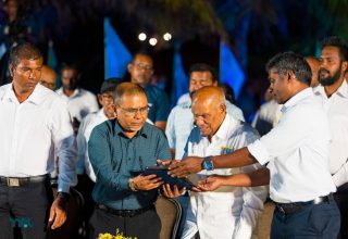 ހއ. އުލިގަމުގައި އިންޓަނޭޝަނަލް ޝިޕް އެންޑް ޕޯޓް ފެސިލިޓީ ސެކިއުރިޓީ (އައިއެސްޕީއެސް) ގޭޓް އިފްތިތާހު ކުރުމަށް ބޭއްވި ރަސްމިއްޔާތު.