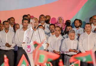 ރައީސުލްޖުމްހޫރިއްޔާ ޑރ. މުހައްމަދު މުއިއްޒު ވާހަކަފުޅުދެއްކެވުން ---- ފޮޓޯ: ޕީއެންސީ