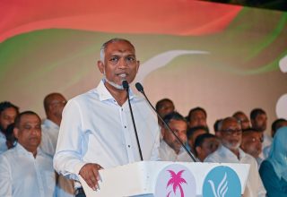 ރައީސުލްޖުމްހޫރިއްޔާ ޑރ. މުހައްމަދު މުއިއްޒު ވާހަކަފުޅުދެއްކެވުން ---- ފޮޓޯ: ޕީއެންސީ