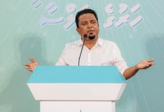 މެމްބަރު ޒަަރީރު ވާހަކަފުޅު ދައްކަވަނީ. ފޮޓޯ؛ޕީއެންސީ