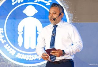 މަސްވެރިންގެ ދުވަސް ފާހަގަ ކުރުމަށް ބޭއްވި ޖަލްސާގައި މިނިސްޓަރ ޝިޔާމް ވާހަކަފުޅު ދައްކަވަނީ