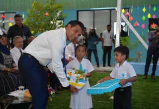 ކާމިލް ދީދީ ޕްރައިމަރީ ސްކޫލު ހުޅުވުމުގެ ރަސްމިއްޔާތުގެ ތެރެއިން. ފޮޓޯ: ރައީސް އޮފީސް