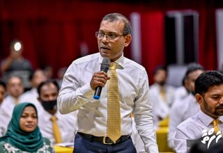 އެމްޑީޕީގެ ރައީސް މުހައްމަދު ނަޝީދު.