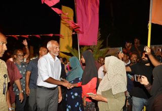 އިދިކޮޅު ކޮންގްރެސް ކޯލިޝަނުގެ ރިޔާސީ ކެންޑިޑޭޓު ޑރ. މުހައްމަދު މުއިއްޒު/ ފޮޓޯ: ކެމްޕެއިން ޓީމް