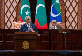 މި އަހަރަށް މަޖިލިސް ހުޅުވާދެއްވައި ރައީސުލްޖުމްހޫރިއްޔާ އިއްވާ ރިޔާސީ ބަޔާން/ ފޮޓޯ: މަޖިލިސް