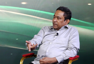 ކުރީގެ ރައީސް އަބްދުﷲ ޔާމީން އަބްދުލްގައްޔޫމް ސަންގުޓީވީއަށް ދެއްވި އިންޓަވިއުގެ ތެރެއިން/ ފޮޓޯ: ސަންގު