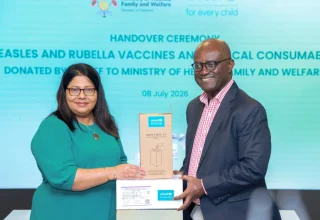 ޔުނިސެފުން ރާއްޖެއަށް 28,000 މީސަލްސް އެމްއާރް ވެކްސިން ޑޯޒު ހަދިޔާކުރުން